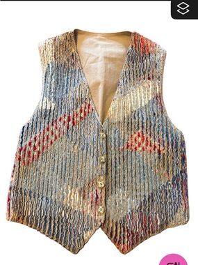 Vintage tapestry carpet style fabric size L/Xl